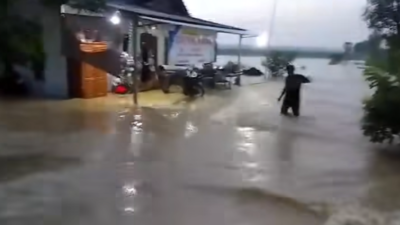 Tanggul Sungai Ciapit Jebol, Empat Desa di Tanjung Brebes Terendam Banjir