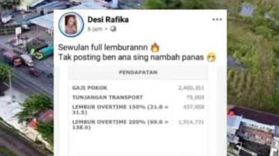 Viral Slip Gaji Buruh Pabrik Brebes, Sebulan Full Lembur Tembus Rp4,8 Juta