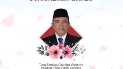 Ketua Gerindra Pemalang Wafat, Dunia Politik Berduka