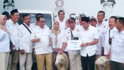 Gerindra Brebes Apresiasi Mas Dar, Salurkan 18 Kambing Kurban untuk Warga