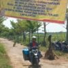Jalan Rusak Karangsambung Jatisawit, Tanam Pohon Pisang dan Sindir Bupati Brebes Lewat Spanduk