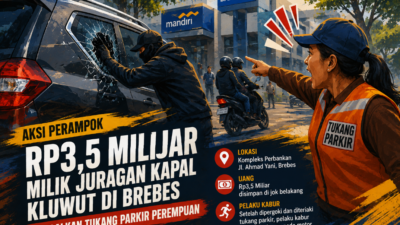 Perampok Gagal Gasak Rp3,6 Miliar Milik Juragan Kapal Kluwut di Brebes, Aksi Kepergok Tukang Parkir