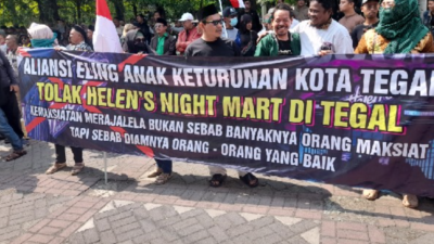 Warga Margadana Tolak Helen’s Night Mart, Pemkot Tegal Sebut Izin Terbit dari Pemerintah Pusat