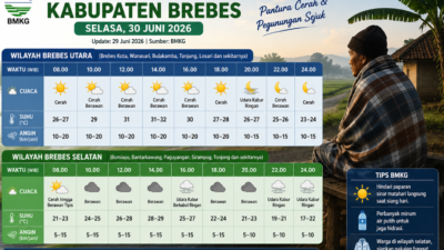 Cuaca Brebes Hari Ini 30 Juni 2026: Pantura Cerah, Brebes Selatan Dingin